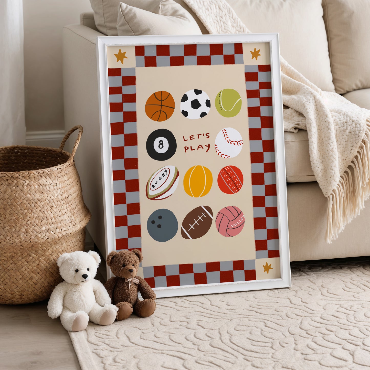 Let's Play | Playroom Print | UNFRAMED