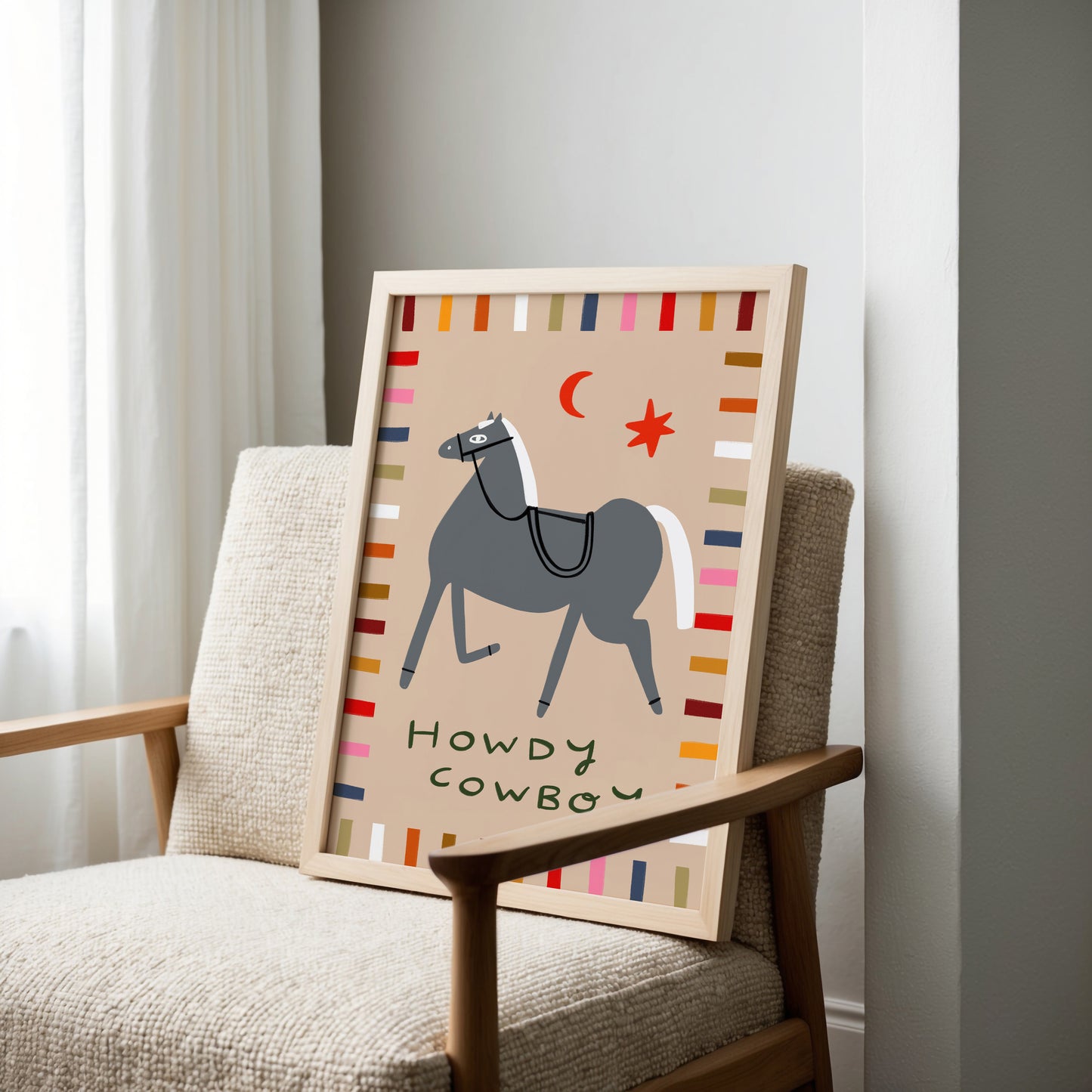 Howdy Cowboy | Kid's Print | UNFRAMED