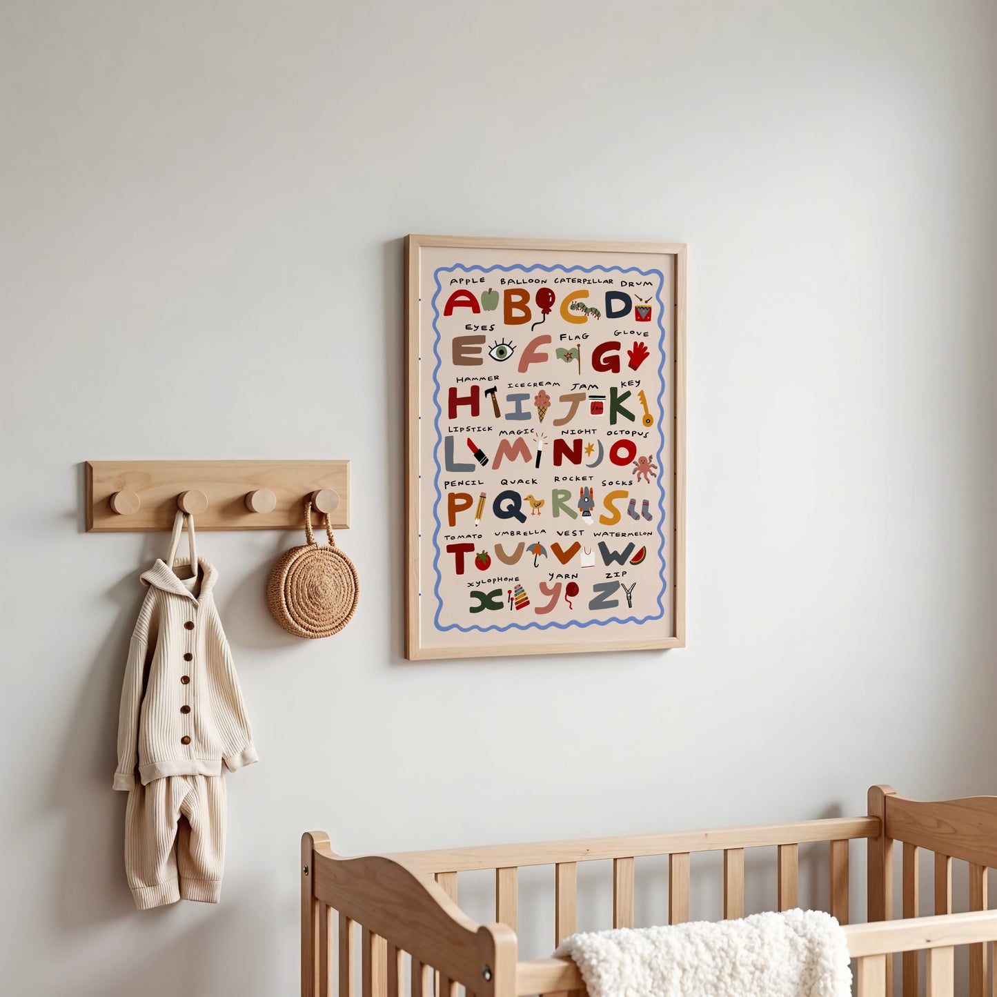 First Alphabet | Kid's Print | UNFRAMED
