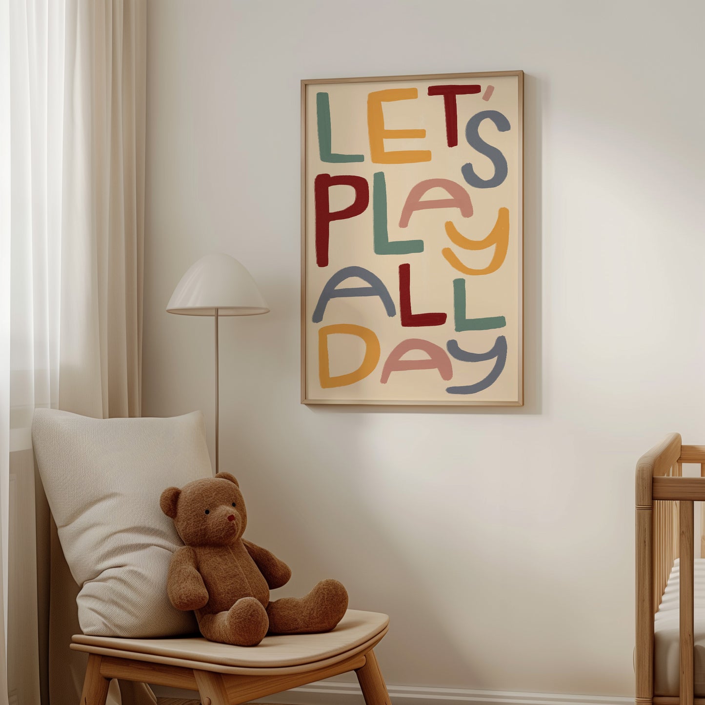 Let's Play All Day | Playroom Print |