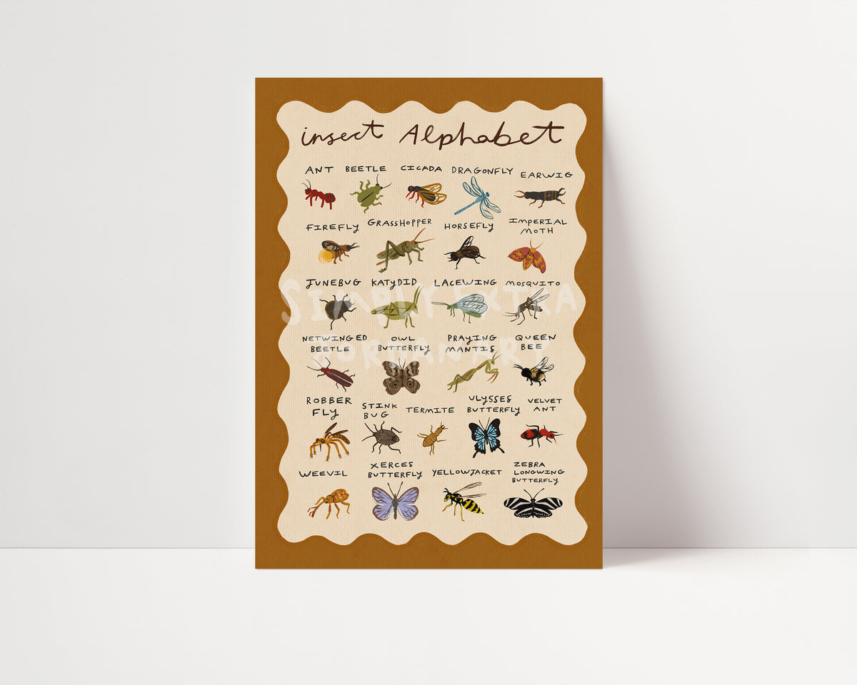 Insect Alphabet | A4 | STUDIO SECOND