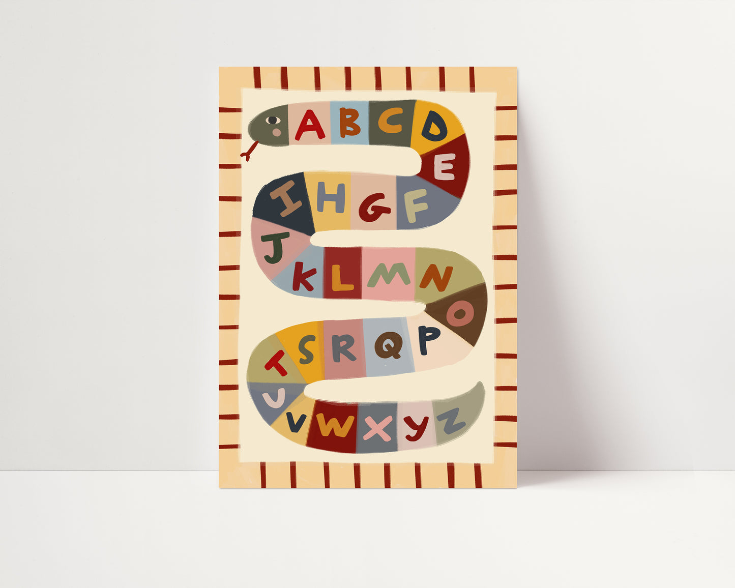Alphabet Snake | ABC Print | UNFRAMED