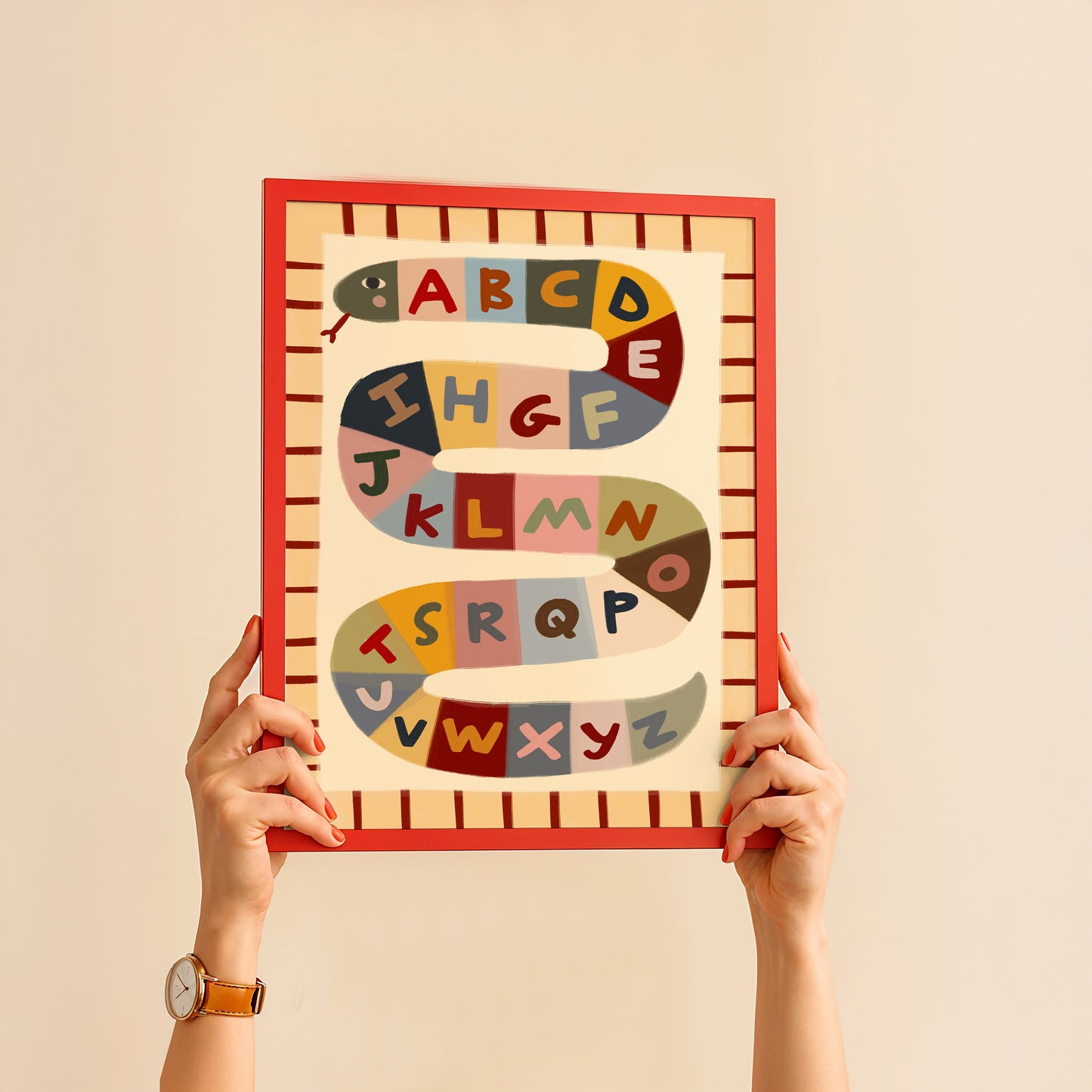 Alphabet Snake | ABC Print | UNFRAMED