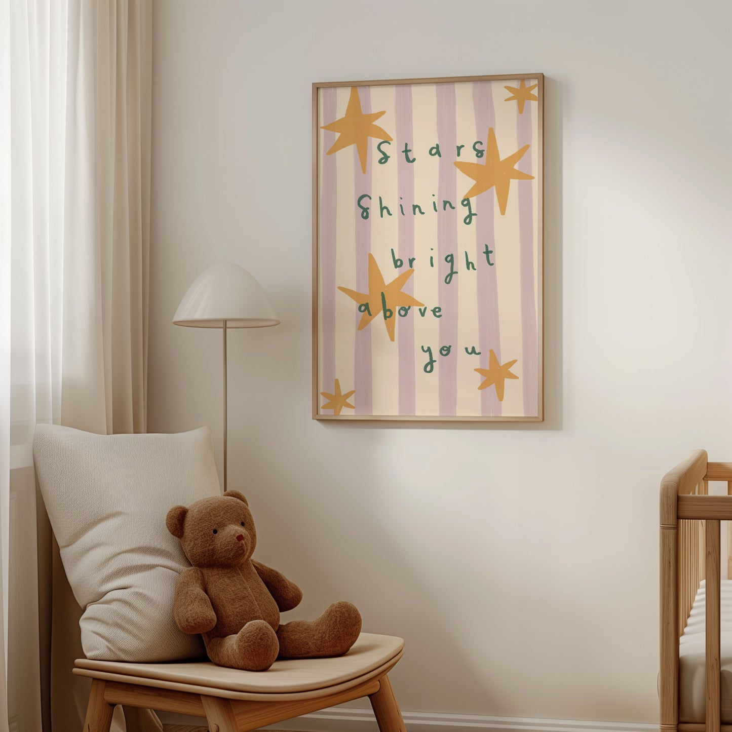 Stars Shining For You | Nursery Print | UNFRAMED