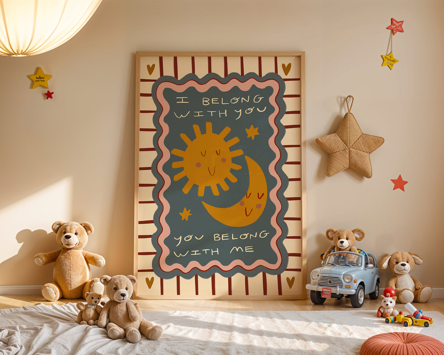 I Belong With You | Sun and Moon Print | UNFRAMED