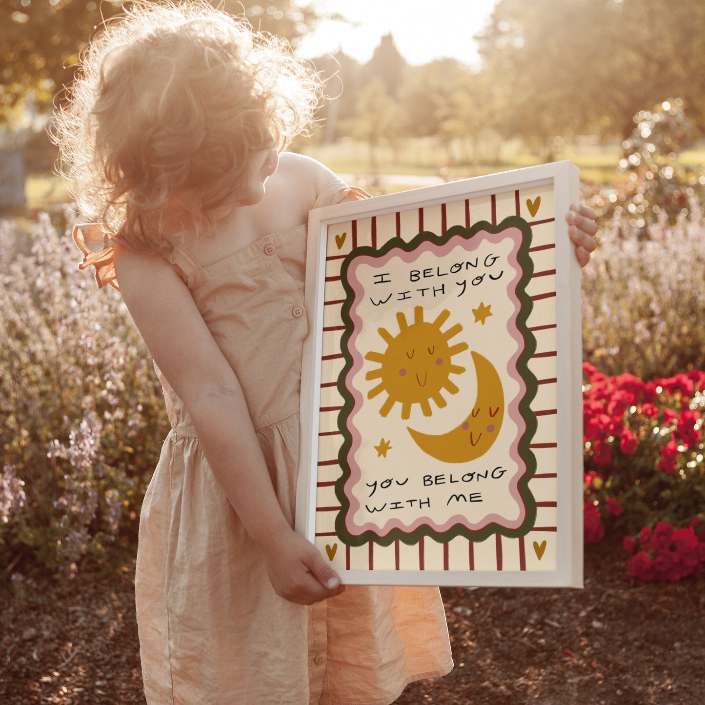 I Belong With You | Sun and Moon Print | UNFRAMED