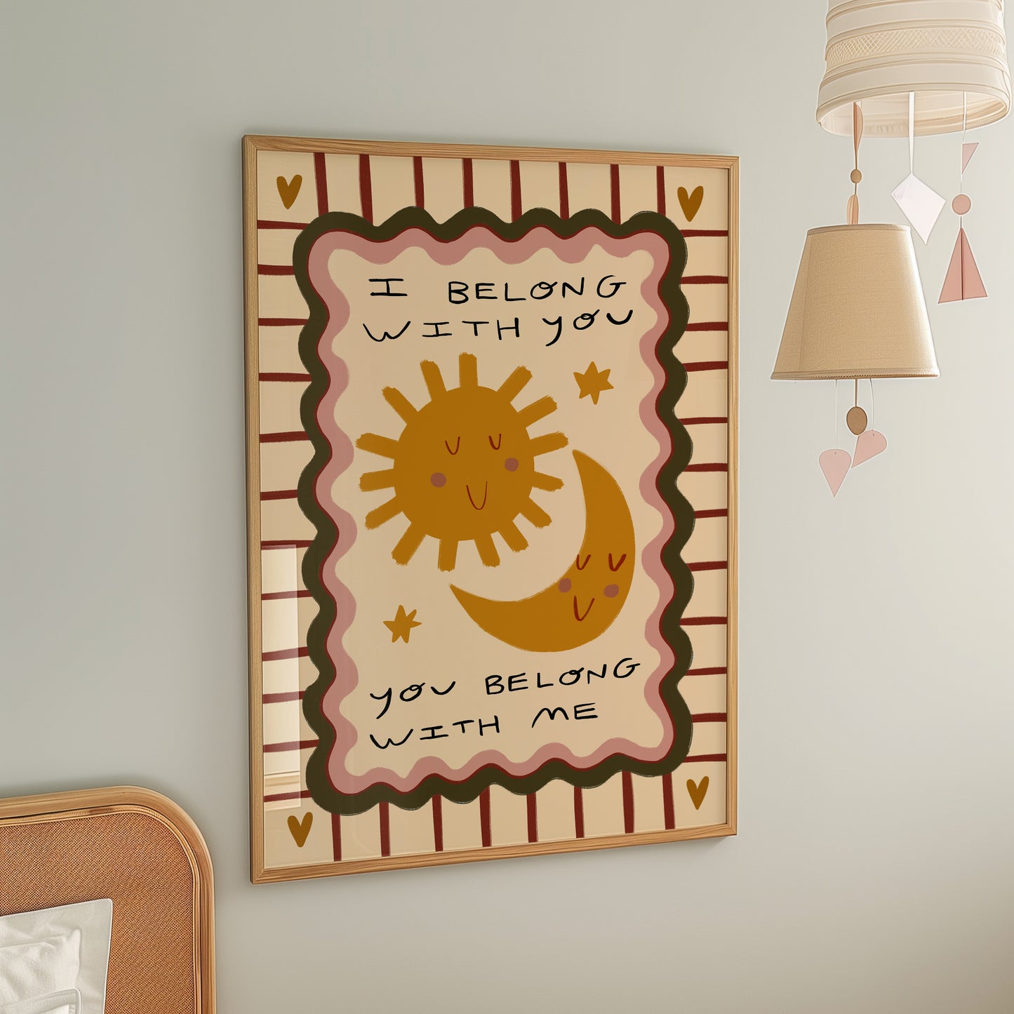 I Belong With You | Sun and Moon Print | UNFRAMED