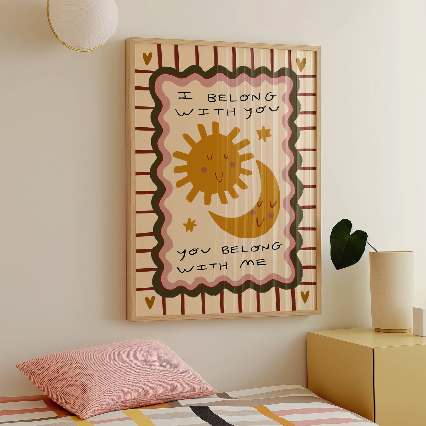 I Belong With You | Sun and Moon Print | UNFRAMED