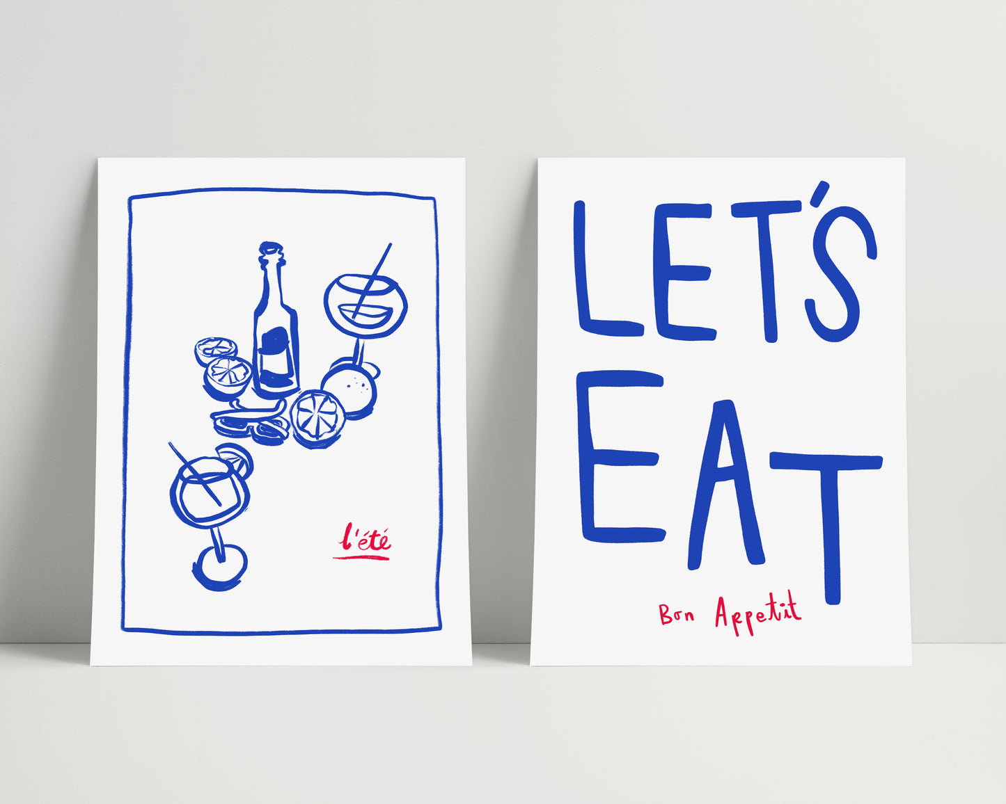 Let's Eat | Set of 2 Prints | UNFRAMED