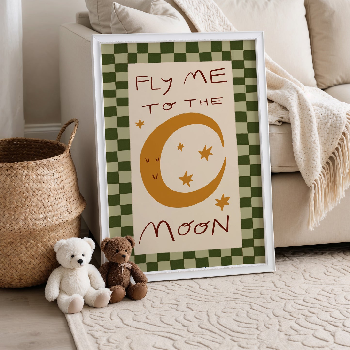 Fly Me To The Moon | Nursery Print | UNFRAMED