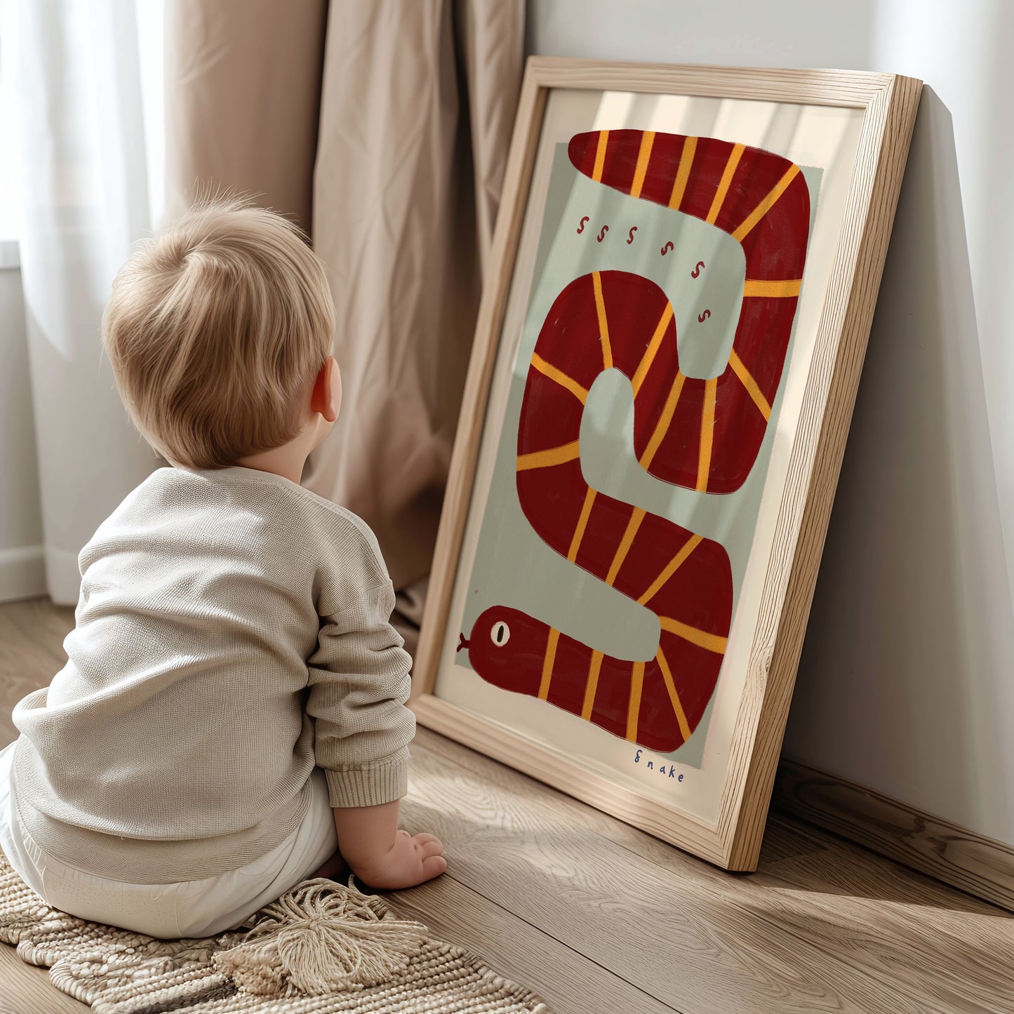 Snake | Nursery Print | UNFRAMED