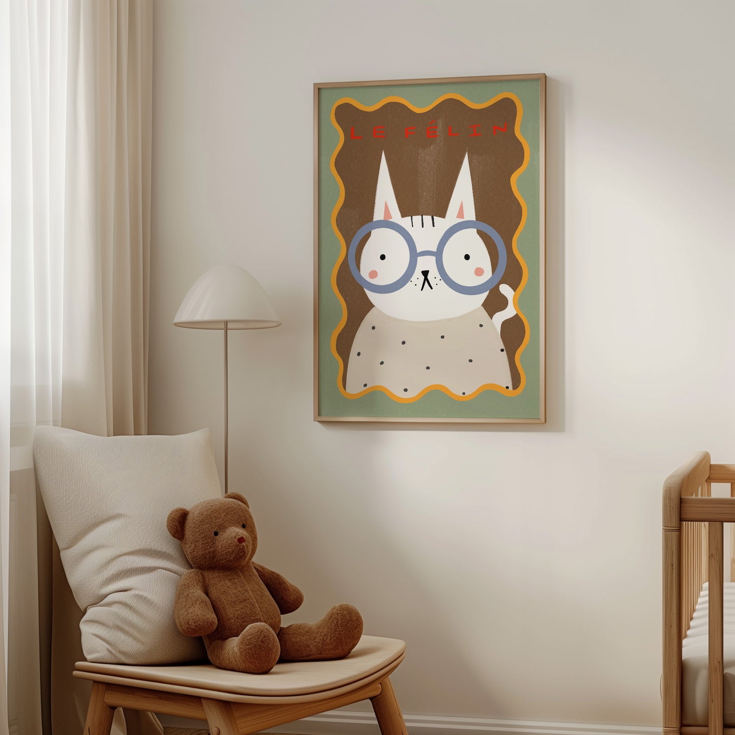 Le Félin | Cat Illustration Print | UNFRAMED