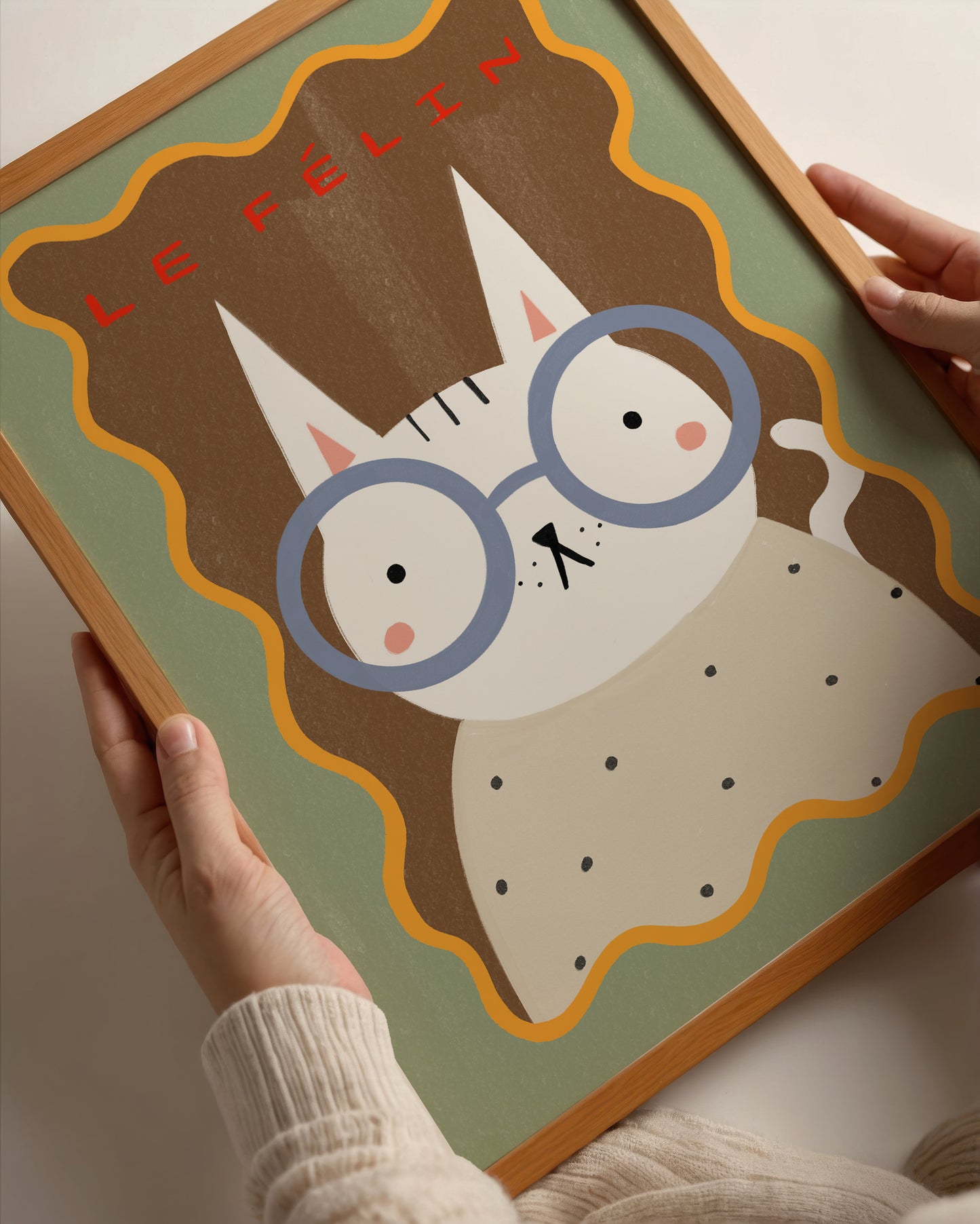 Le Félin | Cat Illustration Print | UNFRAMED