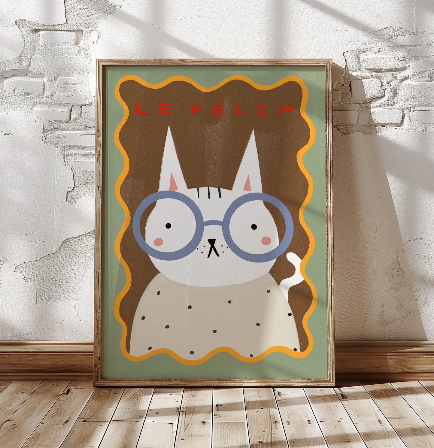 Le Félin | Cat Illustration Print | UNFRAMED