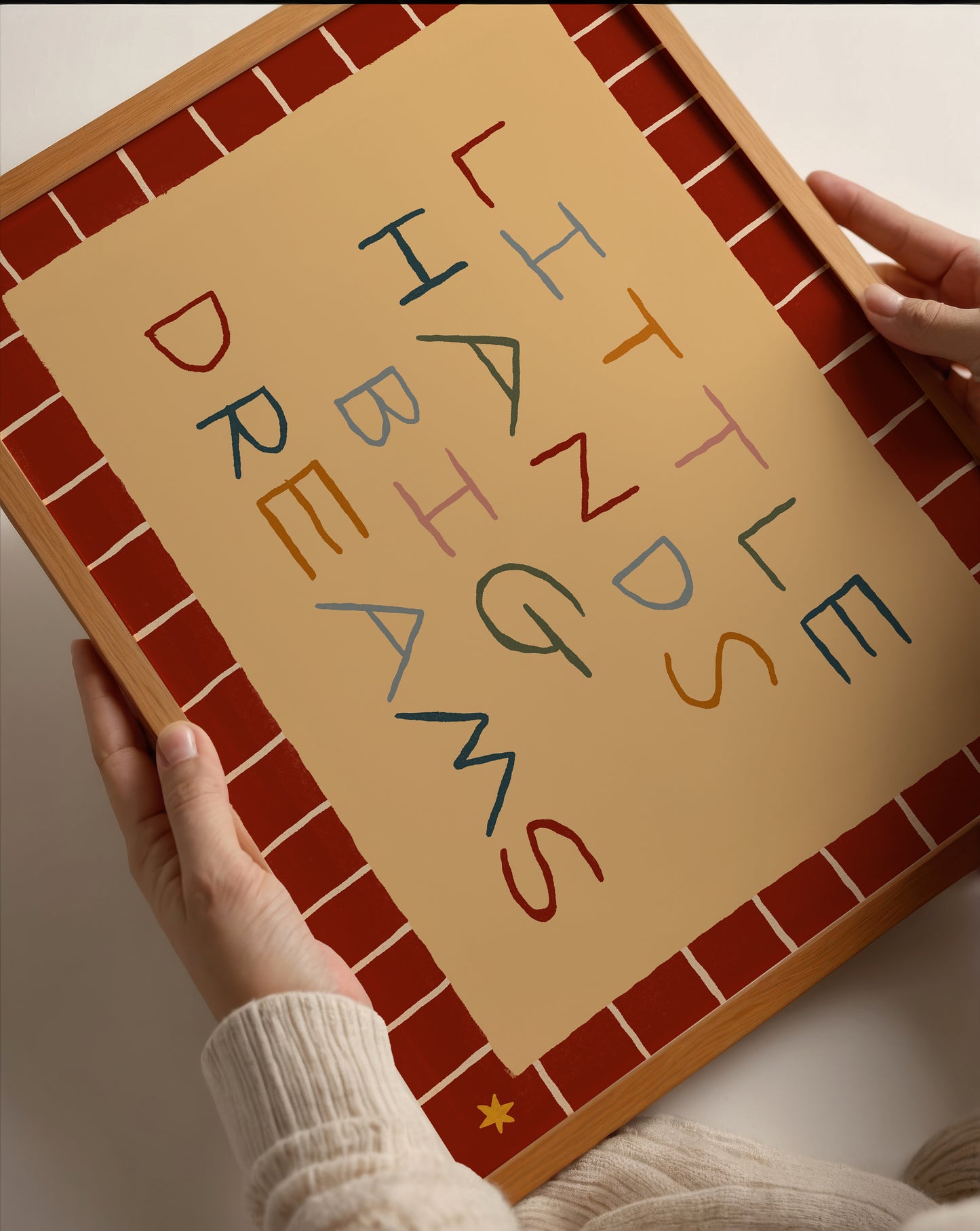 Little Hands Big Dreams | Horizontal Nursery Print | UNFRAMED