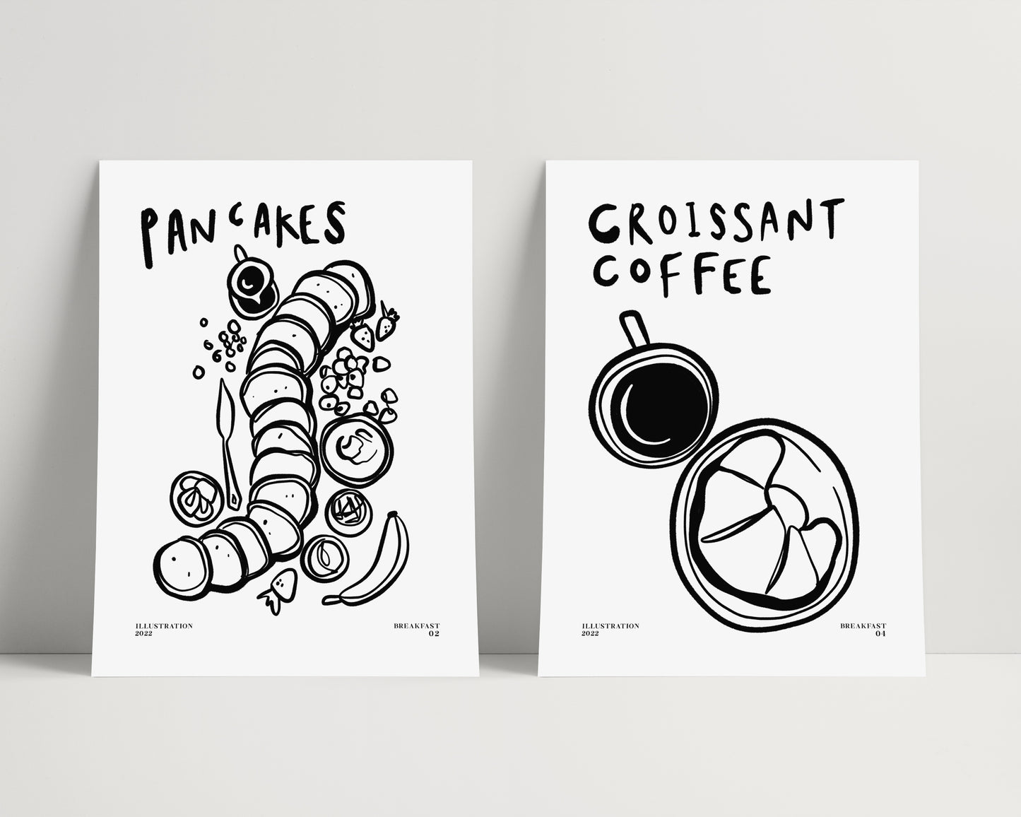 Breakfast | Set of 2 Prints | UNFRAMED