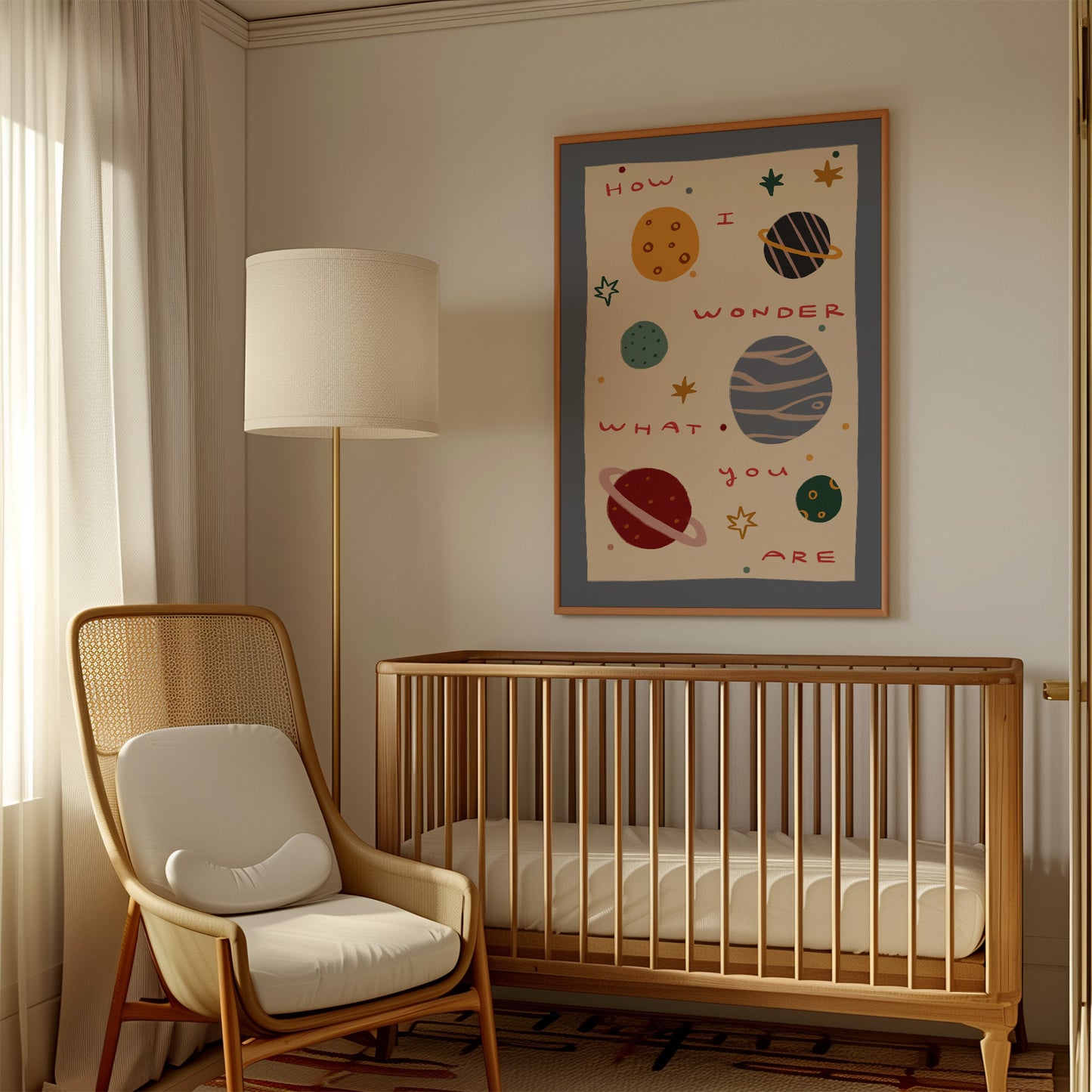 Planets And Stars | Playroom Print | UNFRAMED