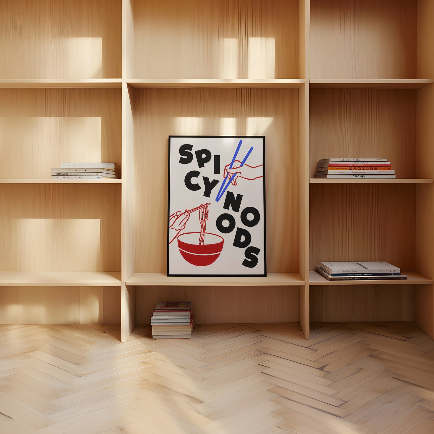 Spicy Noods | Retro Food Poster | UNFRAMED