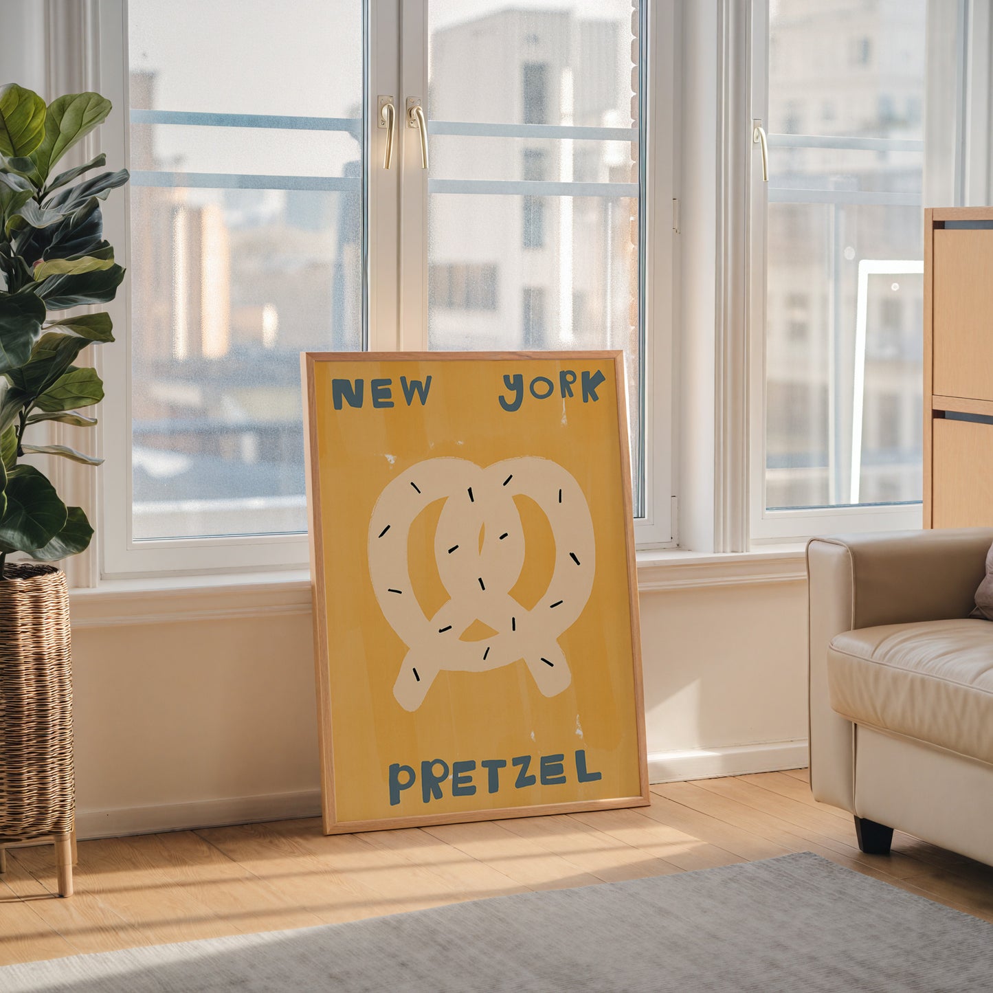 New York Pretzel | Foodie Print | UNFRAMED