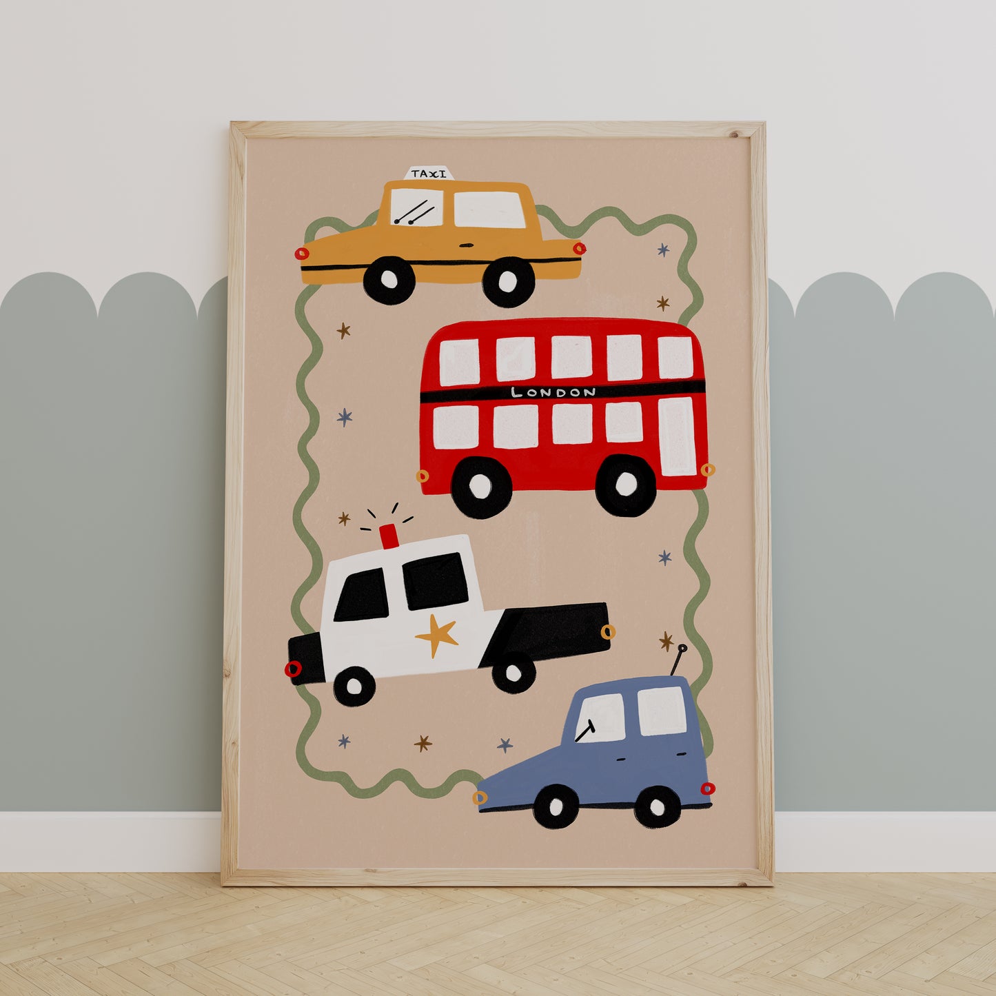 Cars | Nursery Transport Print | UNFRAMED