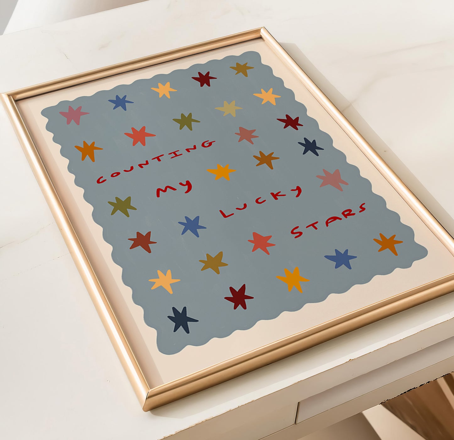 Counting Lucky Stars | Nursery Print | UNFRAMED