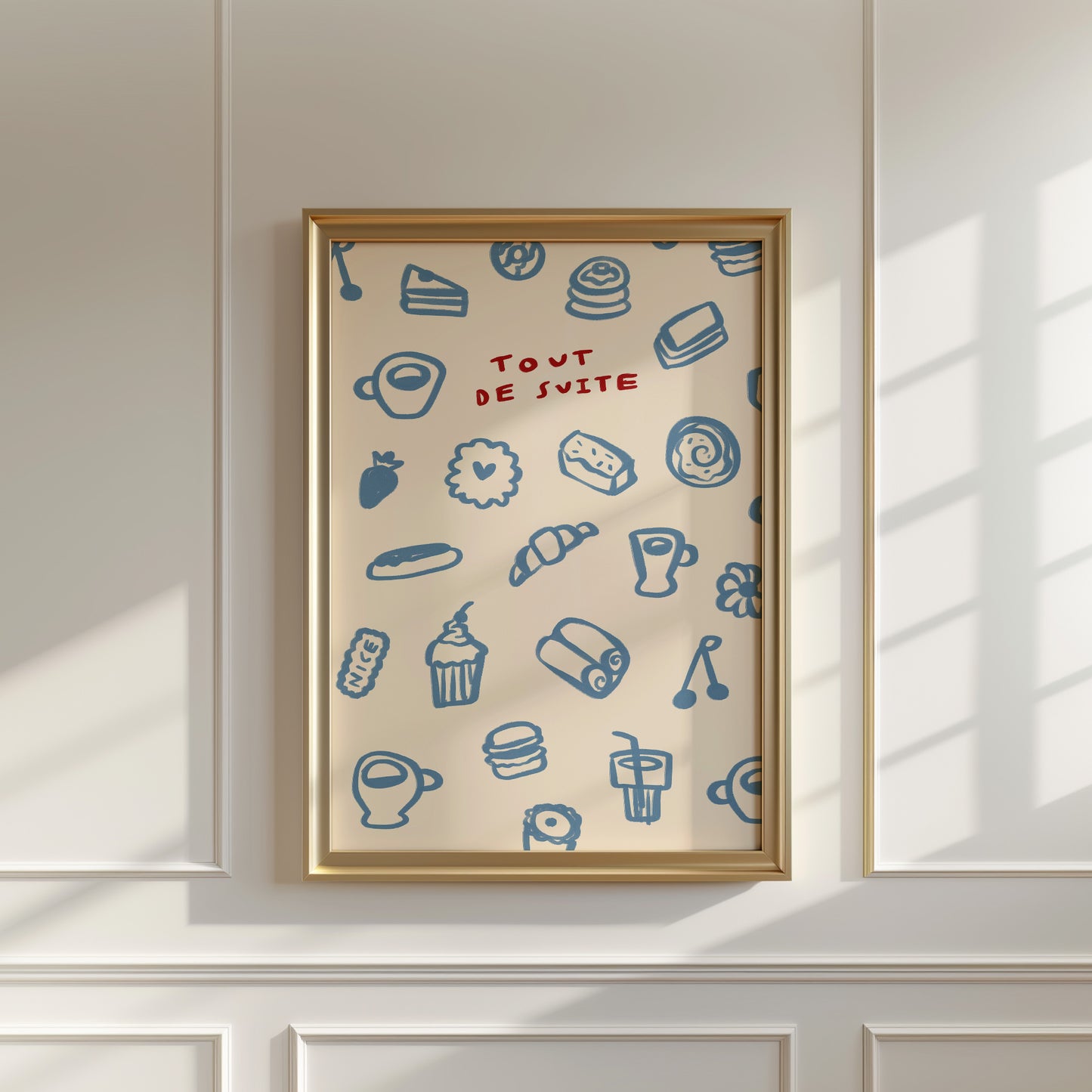 Tout De Suite | Pastries Print | UNFRAMED