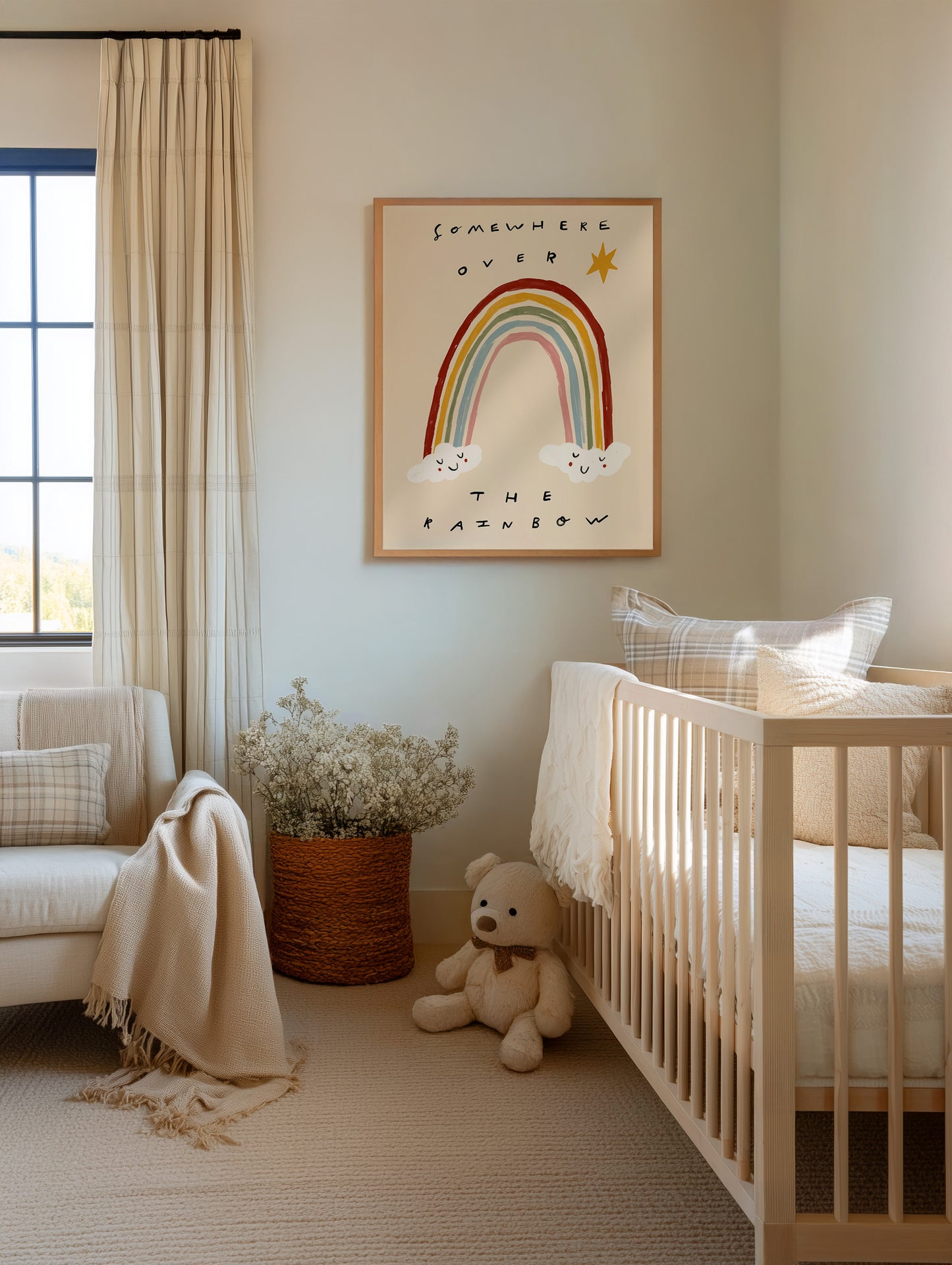 Somewhere Over The Rainbow | Nursery Print | UNFRAMED