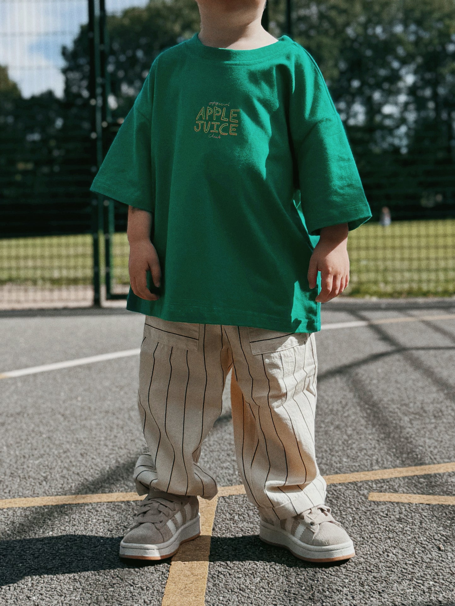 Green Oversized Children's Graphic T-shirt | Apple Juice