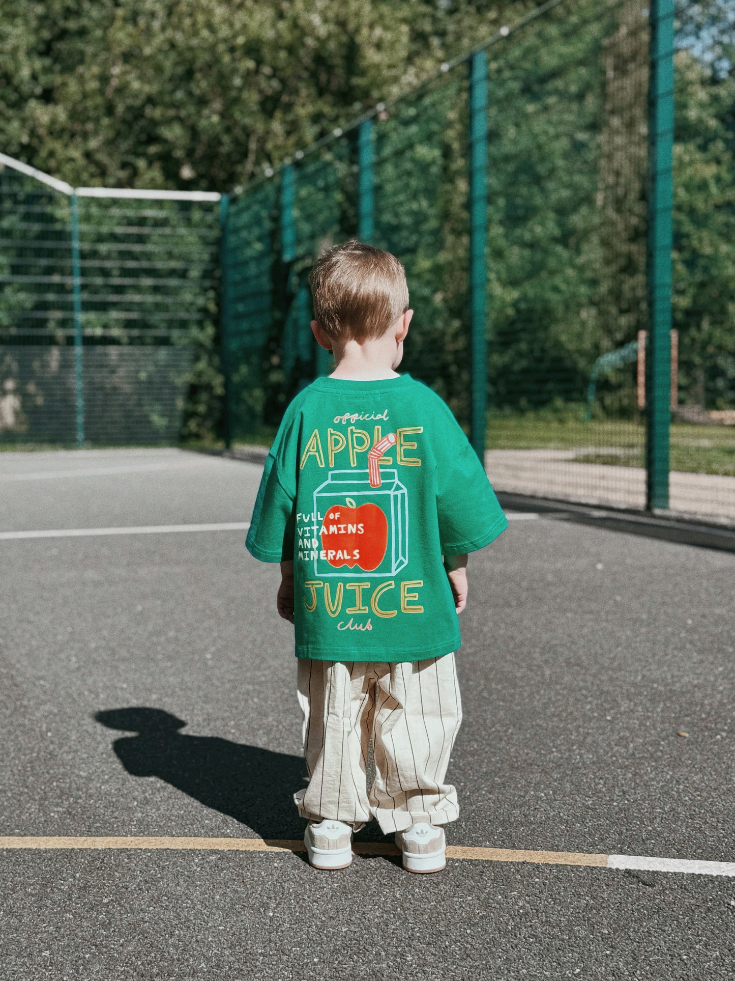 Green Oversized Children's Graphic T-shirt | Apple Juice
