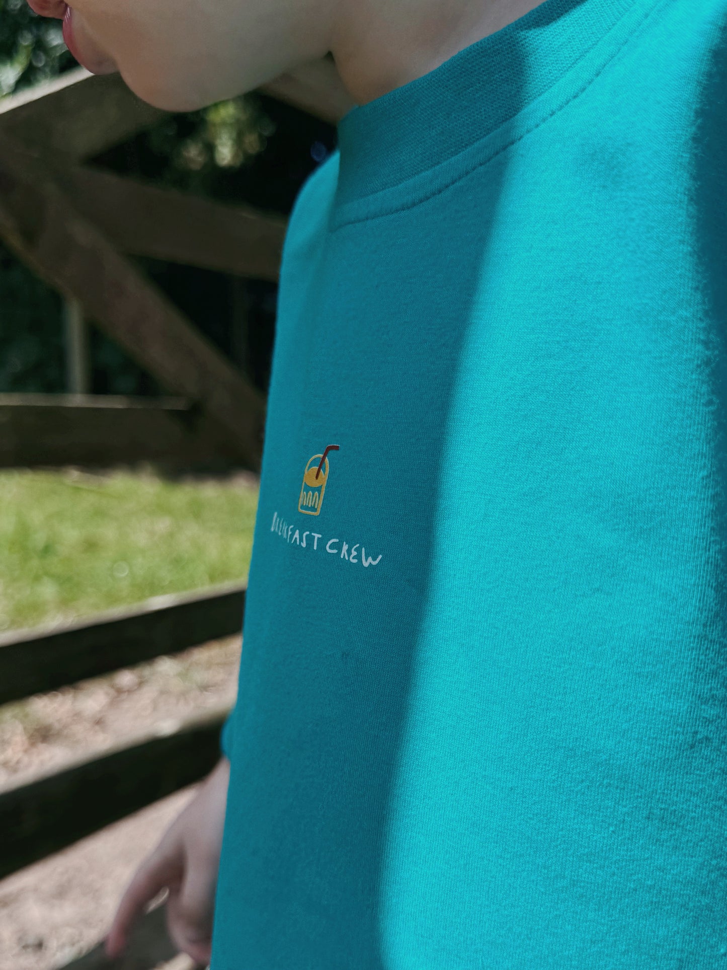 Blue Oversized Children's Graphic T-shirt | Breakfast Crew