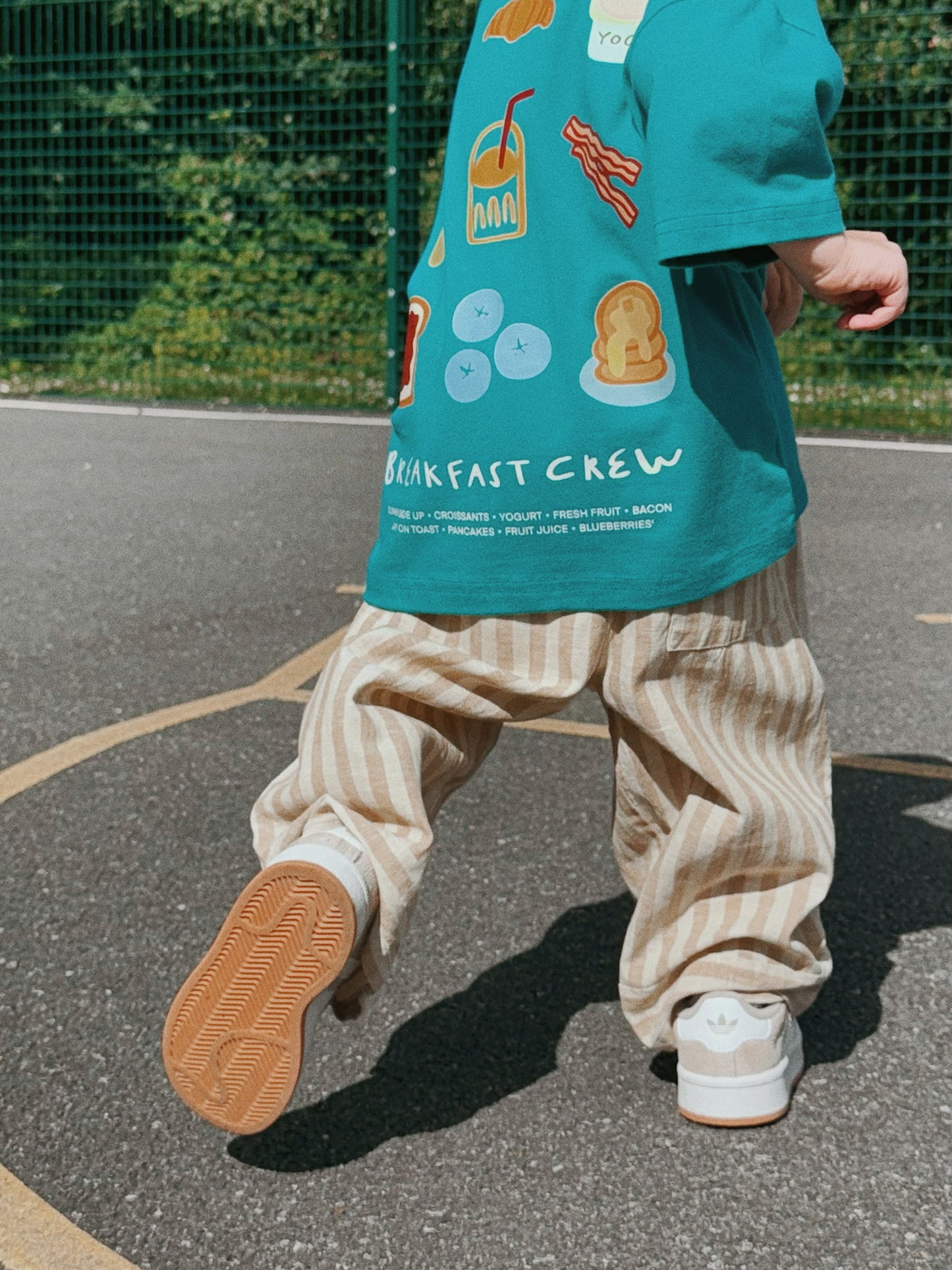 Blue Oversized Children's Graphic T-shirt | Breakfast Crew