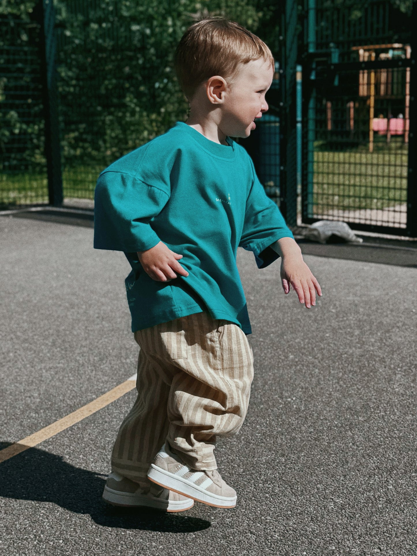 Blue Oversized Children's Graphic T-shirt | Breakfast Crew