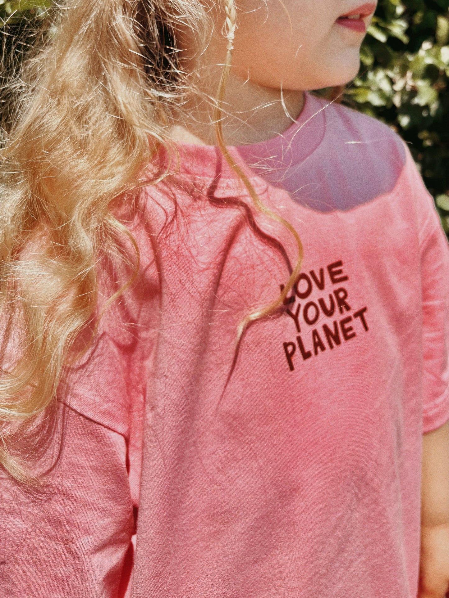 Pink Oversized Children's Graphic T-shirt | Love Your Planet