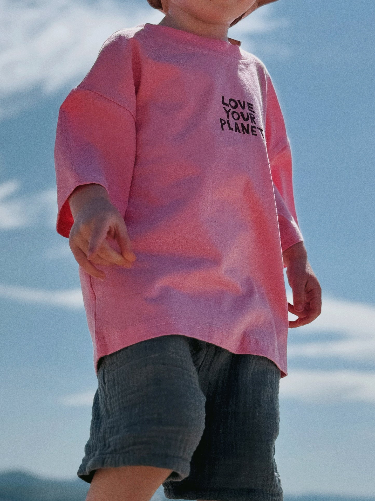 Pink Oversized Children's Graphic T-shirt | Love Your Planet