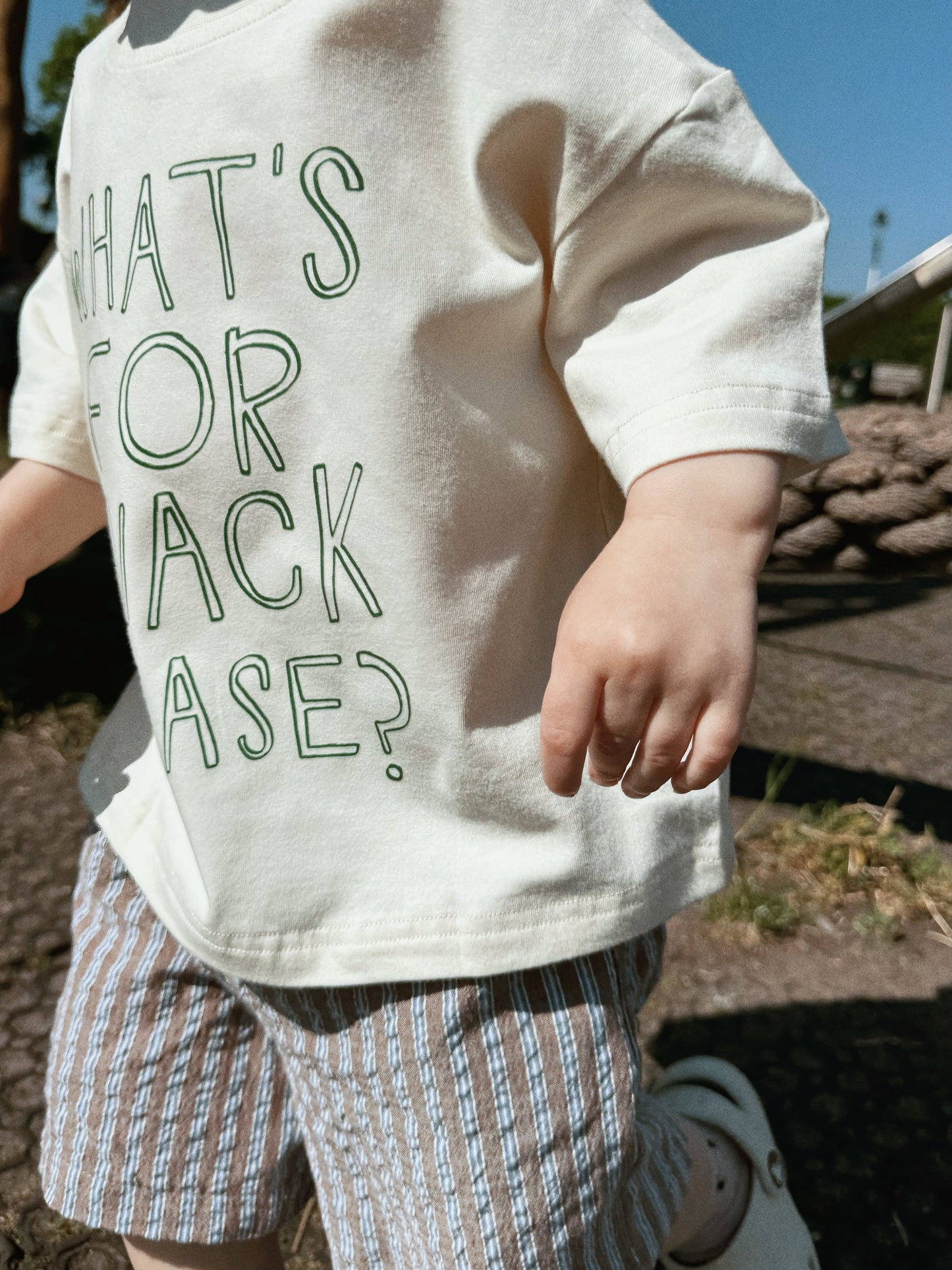 Oversized Children's Graphic T-shirt | What's For Snack Please?