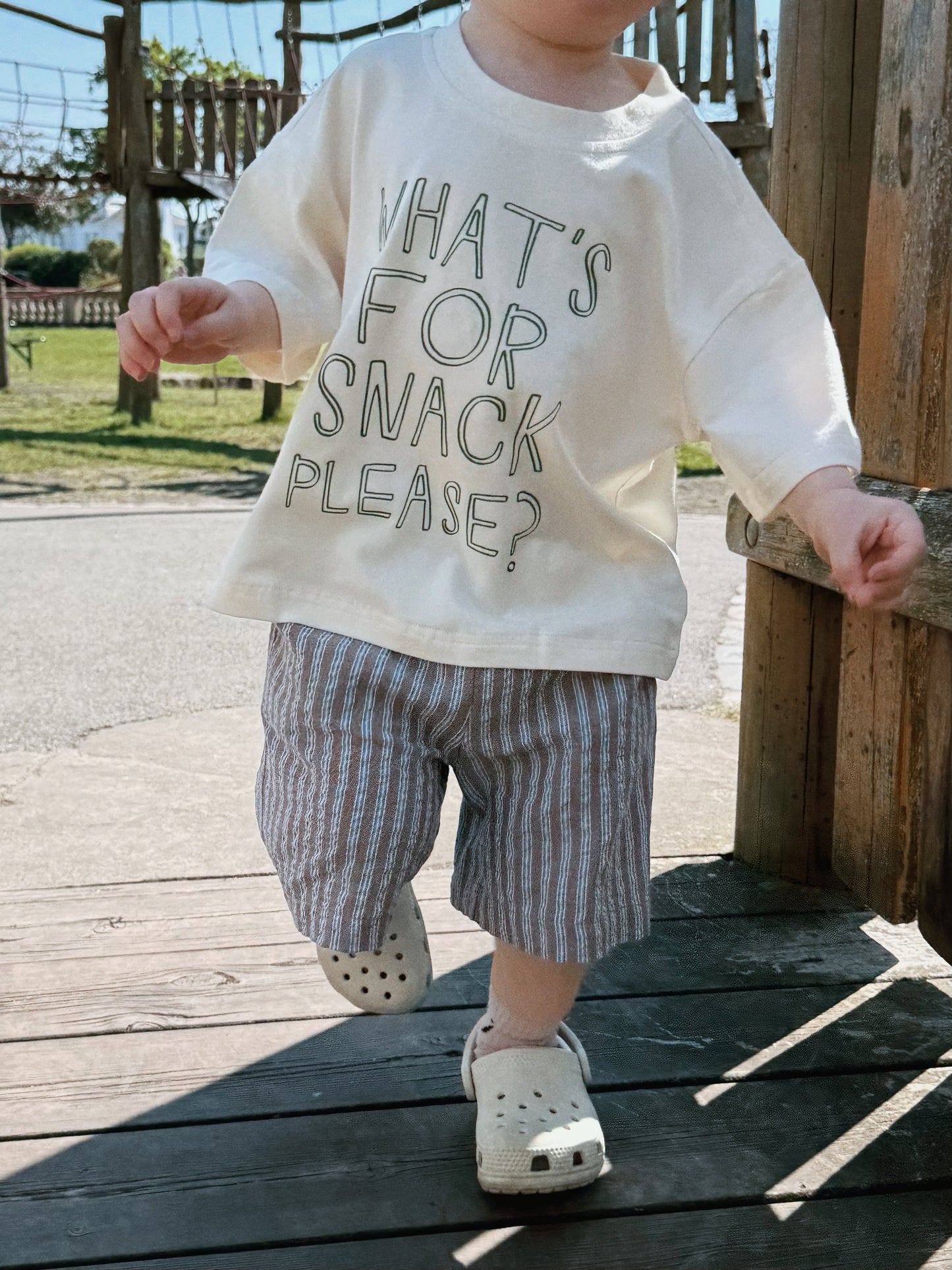 Oversized Children's Graphic T-shirt | What's For Snack Please?
