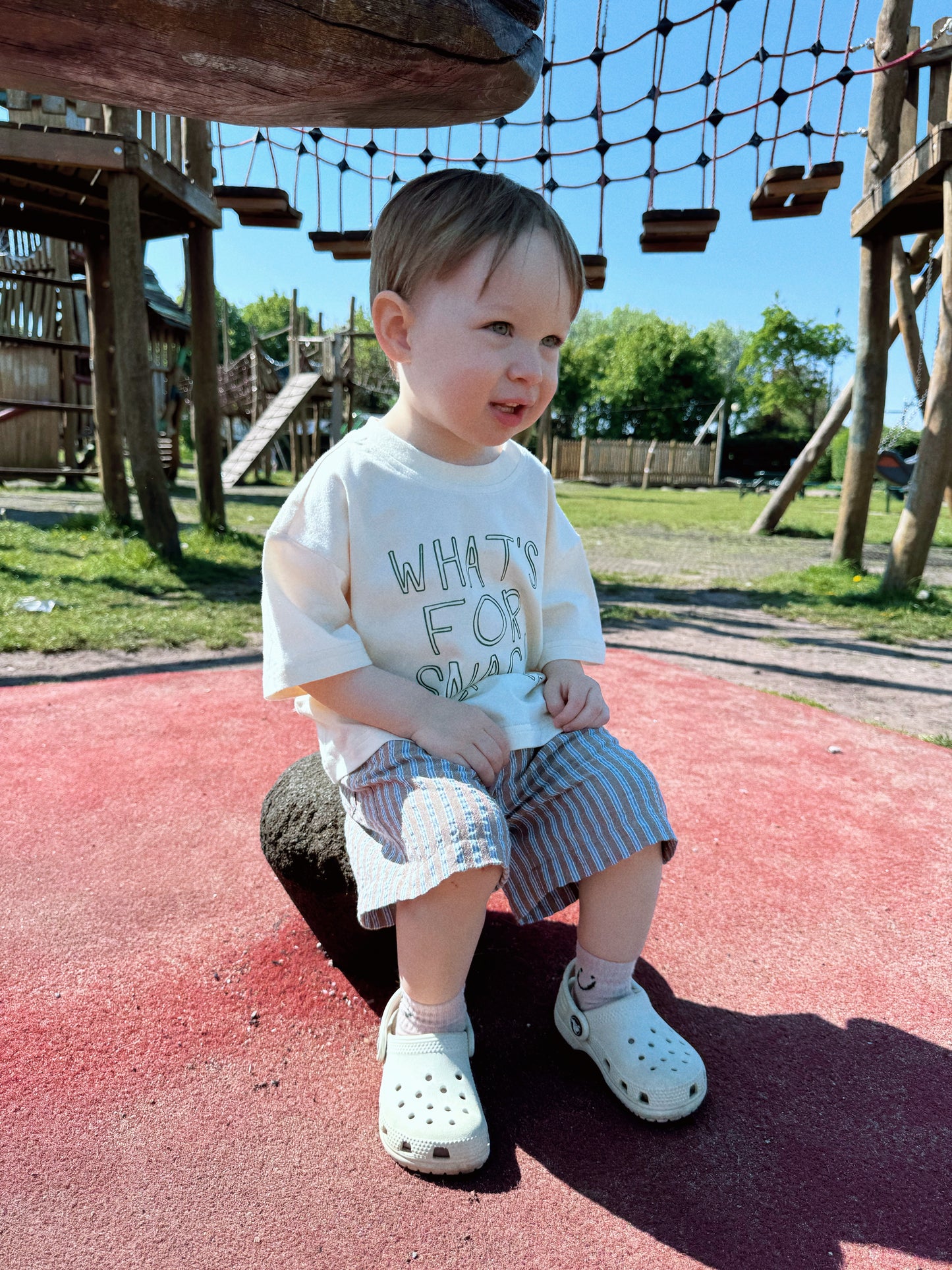 Oversized Children's Graphic T-shirt | What's For Snack Please?