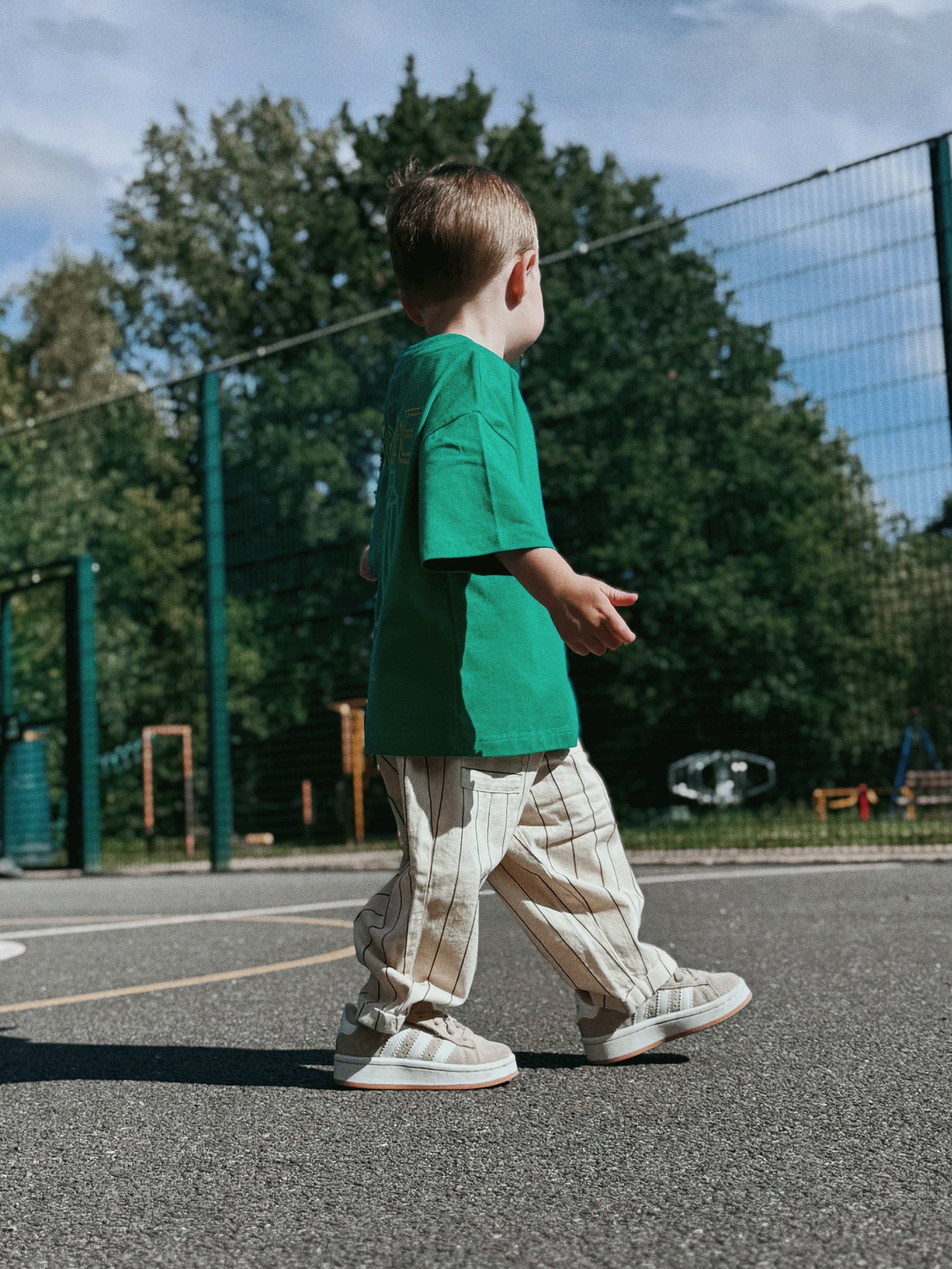 Green Oversized Children's Graphic T-shirt | Apple Juice