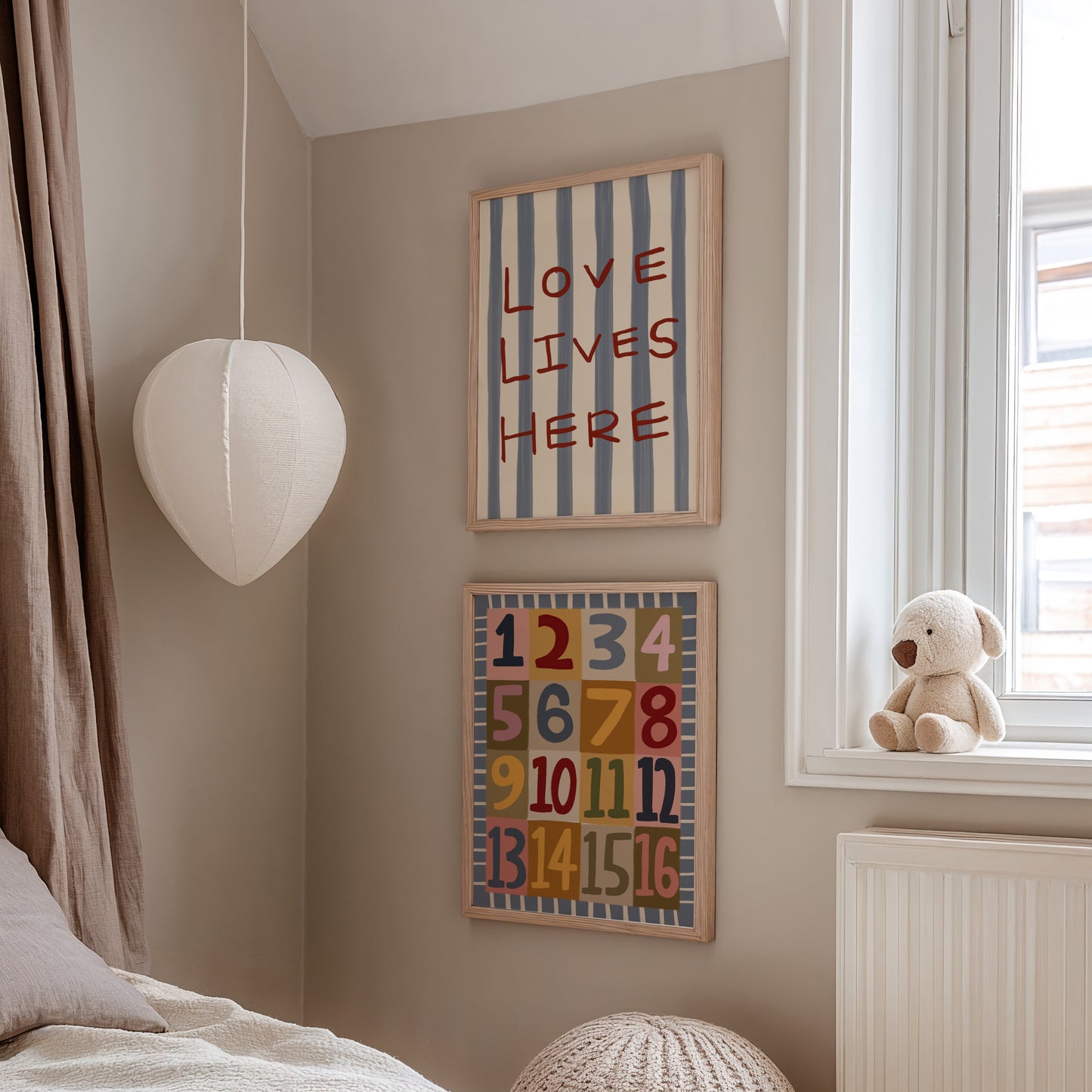Love Lives Here | Typography Print | UNFRAMED