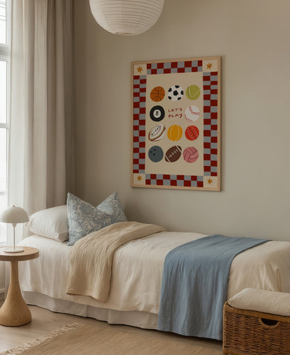 Let's Play | Playroom Print | UNFRAMED