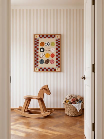 Let's Play | Playroom Print | UNFRAMED