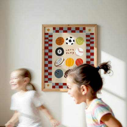 Let's Play | Playroom Print | UNFRAMED