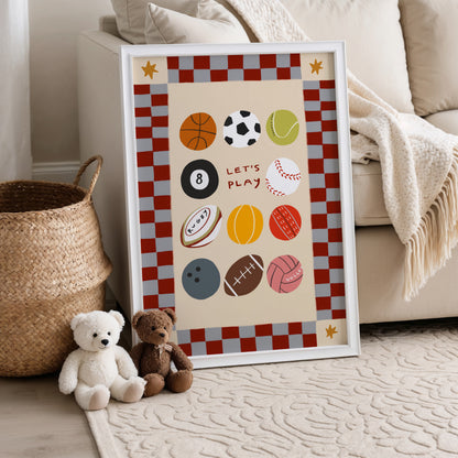 Let's Play | Playroom Print | UNFRAMED