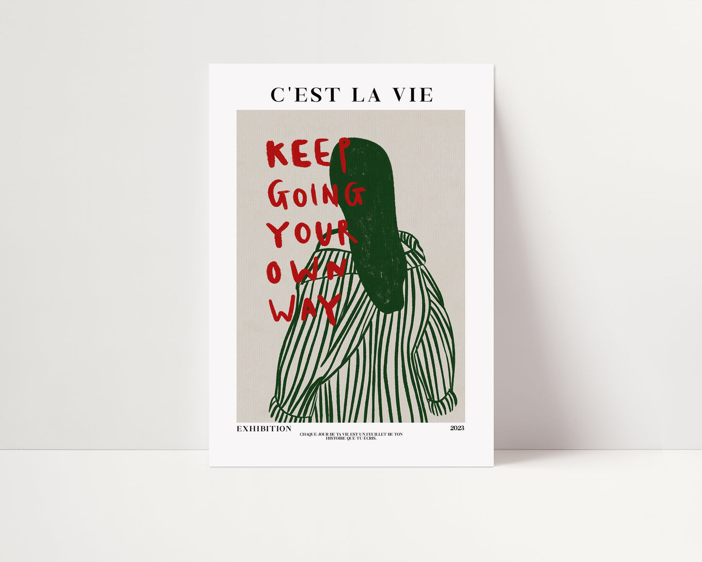 Keep Going Your Own Way | Vintage French Print | UNFRAMED