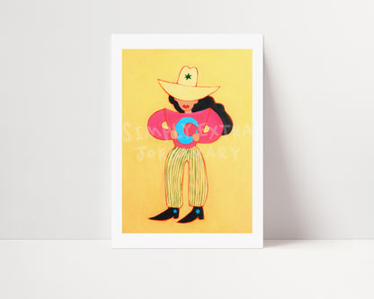 Rodeo Dream | Hand Painted Print | UNFRAMED