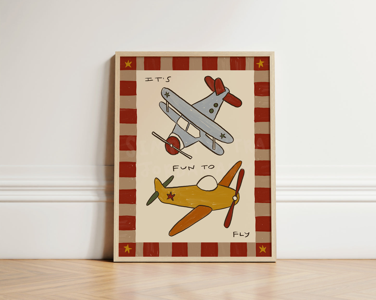 Vintage Flying Planes | Toddler Print | UNFRAMED