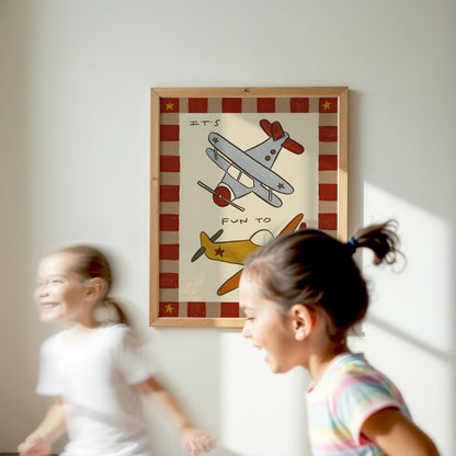 Vintage Flying Planes | Toddler Print | UNFRAMED