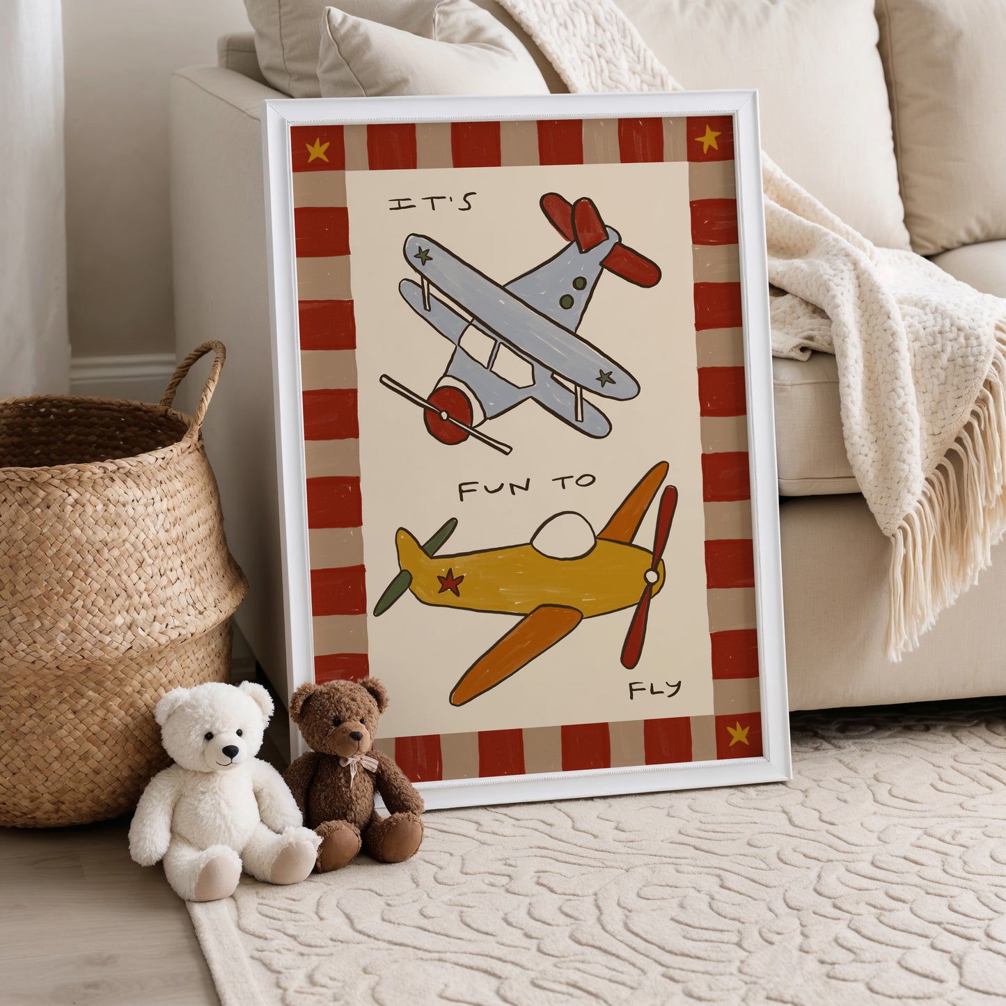 Vintage Flying Planes | Toddler Print | UNFRAMED