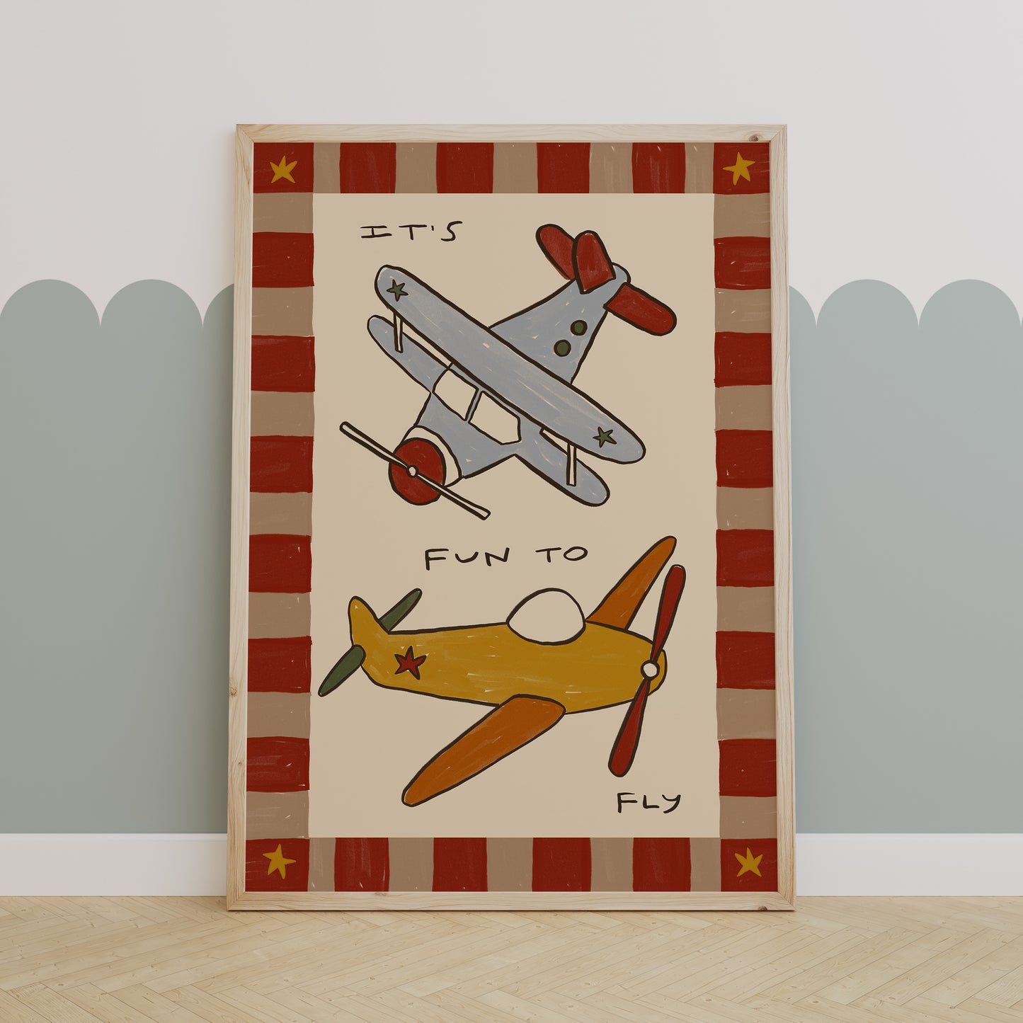 Vintage Flying Planes | Toddler Print | UNFRAMED