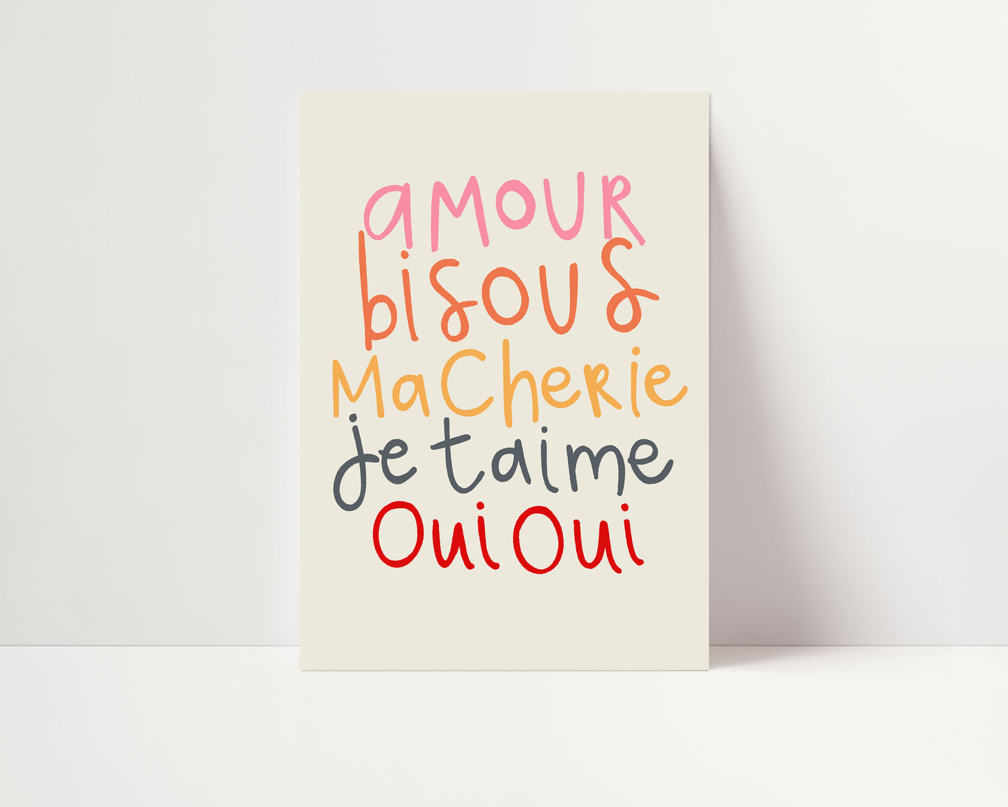 French Phrases | Typography Poster | UNFRAMED